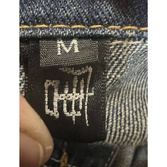 -JACKET Sleeveless Ripped Blue Denim Jacket size Medium - Picture 8 of 8